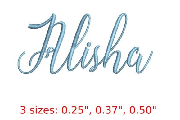 Alisha Embroidery Font Review for Boutique Apparel