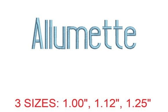 Allumette Embroidery Font Review for Boutique Apparel