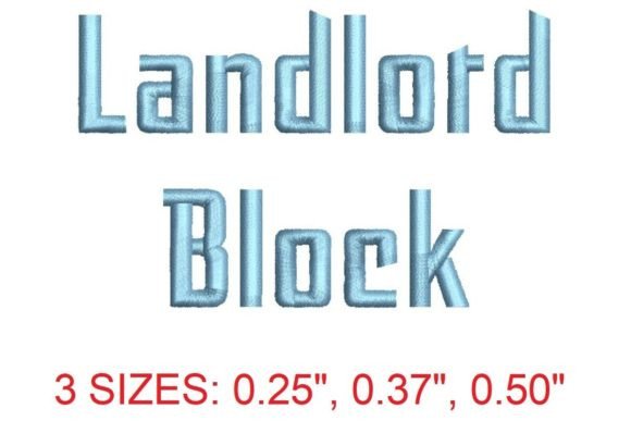 Landlord Block Embroidery Font: A Designer’s Review