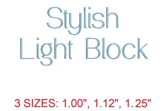 Review: Stylish Light Block Embroidery Font