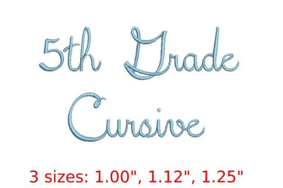 Reviewing 5th Grade Cursive Embroidery Font