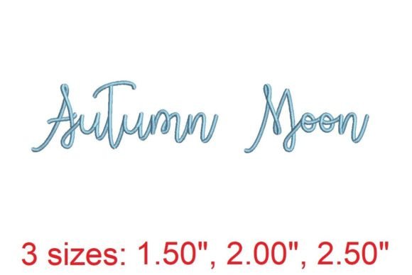 Reviewing Autumn Moon Embroidery Font for Apparel