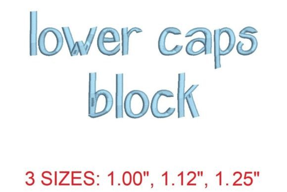 Reviewing Lower Caps Block Embroidery Font